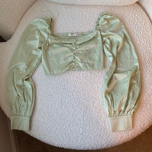 Green blouse